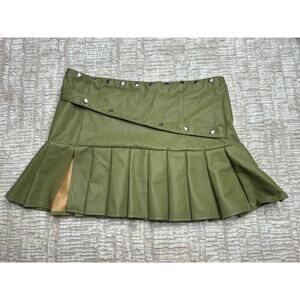 Shein: Green Pleated Skirt